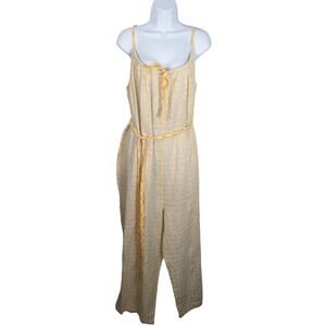 Ace & Jig Jo Jumpall Oyster Adjustable Strap Jumpsuit Speckle Plaid Belted NWT M